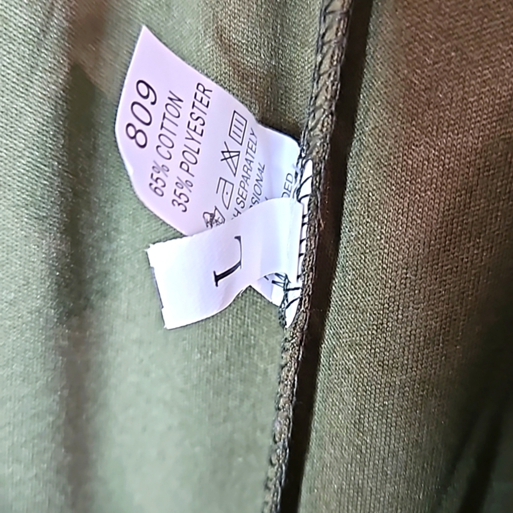 Source Unknown Olive Green Tie-Strap Jumpsuit wit… - image 4